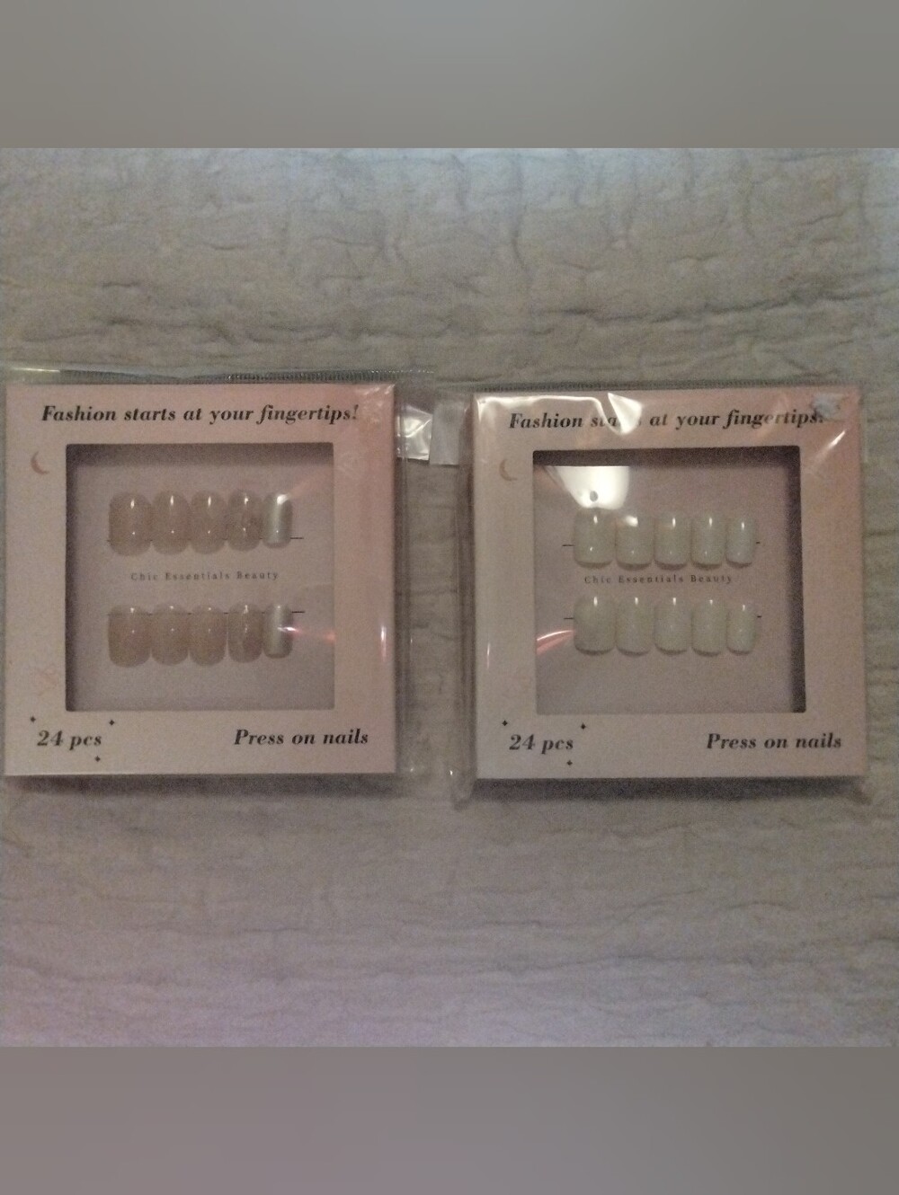 Chic Essentials 2 Sets - Press on Nails - 24 Pcs Each Box